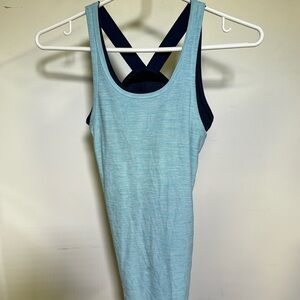 Old Navy Active Girls Two Tone Blue Tank with Built in Bra Size 10-12